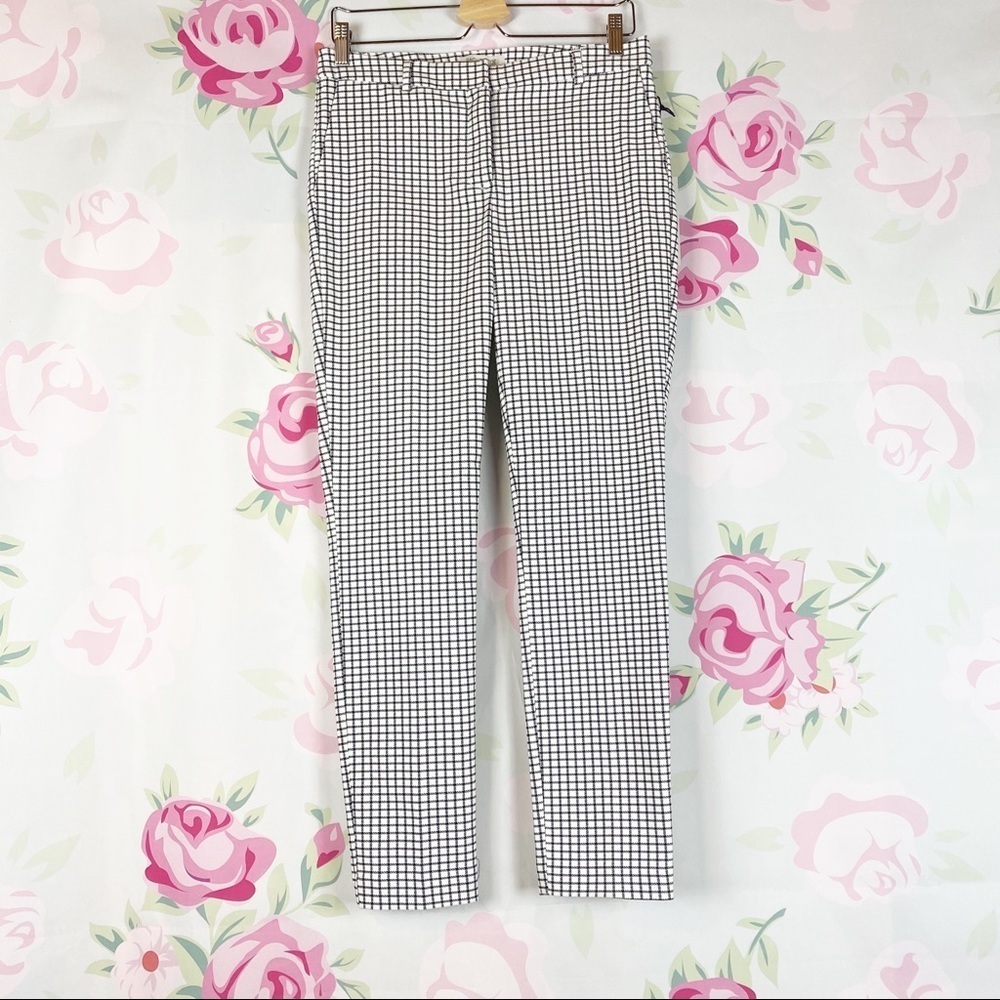 NEW Rachel Zoe Grid Check Print Skinny Pants 6